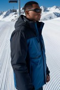 Купить Горнолыжная куртка мужская зимняя синего цвета 7616S, фото 2