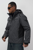 Купить Горнолыжная куртка мужская зимняя темно-серого цвета 7617TC, фото 2