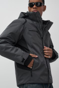 Купить Горнолыжная куртка мужская зимняя темно-серого цвета 7617TC, фото 5