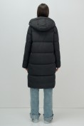 Купить Пальто зимнее утепленное с капюшоном женское черного цвета 7618Ch, фото 9