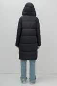 Купить Пальто зимнее утепленное с капюшоном женское черного цвета 7618Ch, фото 11