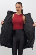 Купить Куртка женская зимняя на резинке большого размера черного цвета 7619Ch, фото 12