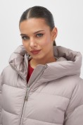 Купить Куртка женская зимняя на резинке большого размера светло-коричневого цвета 7619SK, фото 14