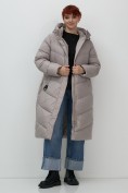Купить Пальто зимнее утепленное с капюшоном женское серого цвета 7623Sr, фото 20