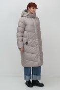 Купить Пальто зимнее утепленное с капюшоном женское серого цвета 7623Sr, фото 7
