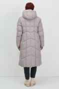 Купить Пальто зимнее утепленное с капюшоном женское серого цвета 7628Sr, фото 17