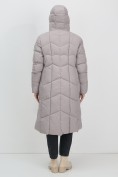 Купить Пальто зимнее утепленное с капюшоном женское серого цвета 7628Sr, фото 22
