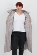 Купить Пальто зимнее утепленное с капюшоном женское серого цвета 7628Sr, фото 21