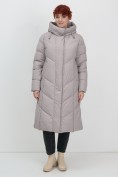 Купить Пальто зимнее утепленное с капюшоном женское серого цвета 7628Sr, фото 14