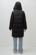 Купить Пальто зимнее утепленное с капюшоном женское черного цвета 7637Ch, фото 16
