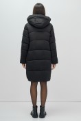 Купить Пальто зимнее утепленное с капюшоном женское черного цвета 7638Ch, фото 23