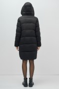 Купить Пальто зимнее утепленное с капюшоном женское черного цвета 7638Ch, фото 24