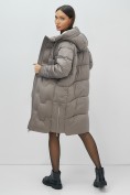 Купить Пальто зимнее утепленное с капюшоном женское серого цвета 7638Sr, фото 24