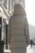 Купить Пальто зимнее утепленное с капюшоном женское серого цвета 7638Sr, фото 2