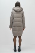 Купить Пальто зимнее утепленное с капюшоном женское серого цвета 7638Sr, фото 9