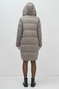Купить Пальто зимнее утепленное с капюшоном женское серого цвета 7638Sr, фото 11