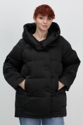 Купить Куртка зимняя женская с капюшоном модная черного цвета 7651Ch, фото 9