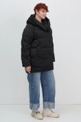 Купить Куртка зимняя женская с капюшоном модная черного цвета 7651Ch, фото 18