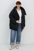 Купить Куртка зимняя женская с капюшоном модная черного цвета 7651Ch, фото 23