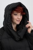 Купить Куртка зимняя женская с капюшоном модная черного цвета 7651Ch, фото 15