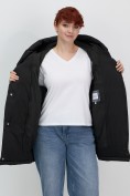 Купить Куртка зимняя женская с капюшоном модная черного цвета 7651Ch, фото 16