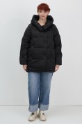 Купить Куртка зимняя женская с капюшоном модная черного цвета 7651Ch, фото 17