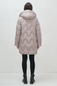 Купить Куртка зимняя женская с капюшоном модная светло-коричневого цвета 7653SK, фото 8