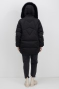 Купить Куртка зимняя женская с мехом и капюшоном тренд черного цвета 7656Ch, фото 22