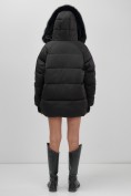 Купить Куртка зимняя женская с мехом и капюшоном тренд черного цвета 7658Ch, фото 23