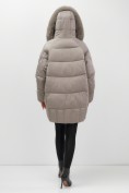 Купить Куртка зимняя женская с мехом и капюшоном тренд коричневого цвета 7660K, фото 23