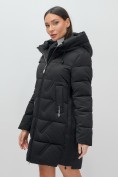 Купить Куртка зимняя женская классическая с капюшоном черного цвета 7671Ch, фото 9