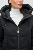 Купить Куртка зимняя женская классическая с капюшоном черного цвета 7671Ch, фото 11