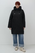 Купить Пальто зимнее утепленное женское большого размера черного цвета 7699Ch, фото 6