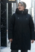 Купить Пальто зимнее утепленное женское большого размера черного цвета 7699Ch