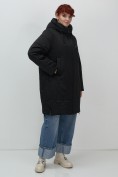 Купить Пальто зимнее утепленное женское большого размера черного цвета 7699Ch, фото 7