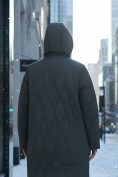 Купить Пальто зимнее утепленное женское большого размера зеленого цвета 7699Z, фото 5