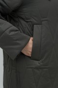 Купить Пальто зимнее утепленное женское большого размера зеленого цвета 7699Z, фото 10