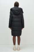 Купить Пальто зимнее утепленное с капюшоном женское черного цвета 7700Ch, фото 14
