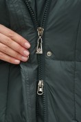 Купить Пальто зимнее утепленное с капюшоном женское темно-серого цвета 7700TC, фото 18