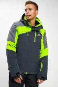 Купить Горнолыжная куртка мужская зеленого цвета 77013Z, фото 2