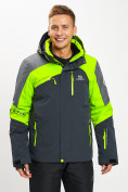 Купить Горнолыжная куртка мужская зеленого цвета 77013Z