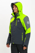 Купить Горнолыжная куртка мужская зеленого цвета 77013Z, фото 4
