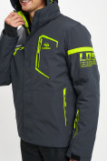 Купить Горнолыжная куртка мужская темно-серого цвета 77014TC, фото 3