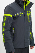 Купить Горнолыжная куртка мужская темно-серого цвета 77014TC, фото 4