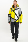 Купить Горнолыжная куртка мужская желтого цвета 77015J, фото 11