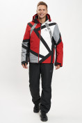 Купить Горнолыжная куртка мужская красного цвета 77015Kr, фото 12