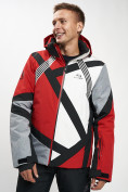 Купить Горнолыжная куртка мужская красного цвета 77015Kr, фото 6