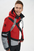 Купить Горнолыжная куртка мужская красного цвета 77015Kr, фото 2