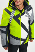 Купить Горнолыжная куртка мужская зеленого цвета 77015Z, фото 2