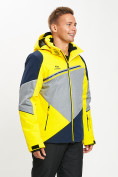 Купить Горнолыжная куртка мужская желтого цвета 77016J, фото 3